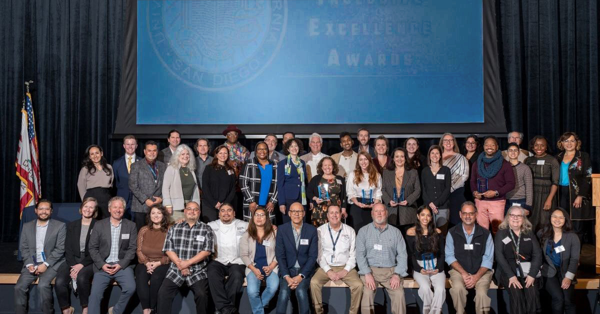 Group of awardees pose together