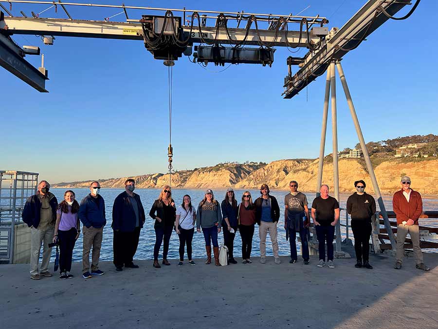 The startBlue cohort takes a tour of the Ellen Browning Scripps Memorial Pier.