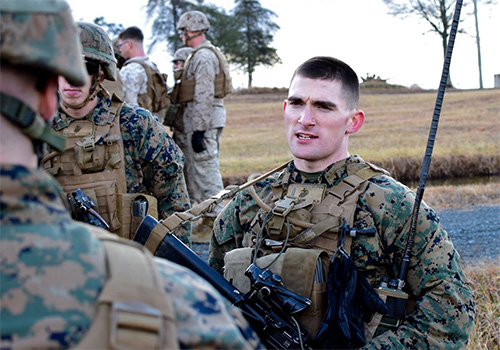 Joanna Shuckerow in the Marines